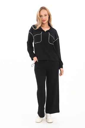 ست گرمکن مشکی زنانه پاچه گشاد zitex - کد 886780442