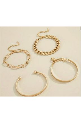 دستبند استیل (فولاد) طلائی زنانه استیل (فولاد) Lala - کد 886822894