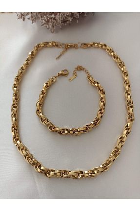 گردنبند استیل ( فولاد ) طلائی زنانه استیل (فولاد) X-Lady Accessories - کد 886826497