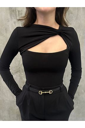 بلوز مشکی زنانه ساده Asfa Moda - کد 886824959