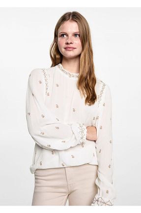 بلوز سفید زنانه رگولار MANGO Teen - کد 886832961