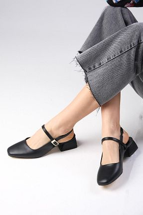 کفش پاشنه بلند کلاسیک مشکی زنانه چرم مصنوعی Mio Gusto - کد 472873663