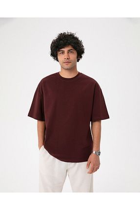 تیشرت قهوه ای مردانه اورسایز Ayma Active - کد 850384852