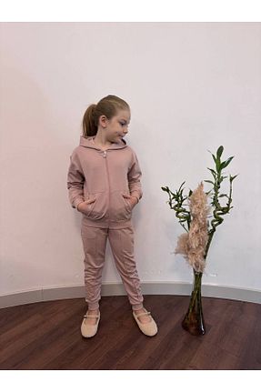 ست گرمکن صورتی بچه گانه پنبه ای sinmm - کد 887000957