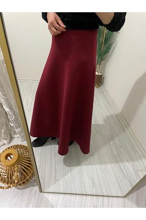 دامن حجاب زرشکی زنانه بافتنی Gulce giyim - کد 886918566