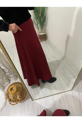 دامن حجاب زرشکی زنانه بافتنی Gulce giyim - کد 886918566