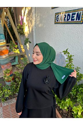 شال سبز زنانه پنبه پلی استر SAYRA - کد 886994859