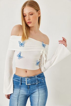 بلوز سفید زنانه ساده Bianco Lucci - کد 886994248
