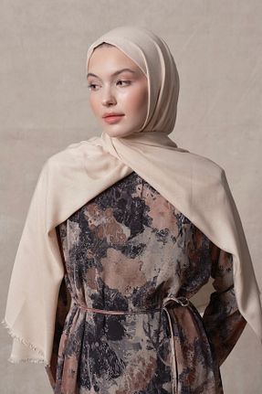 شال بژ زنانه ویسکون Qef - کد 887003538