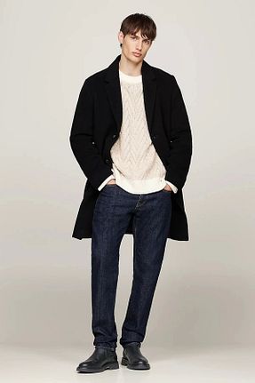 بوت / نیم بوت مشکی مردانه پاشنه ضخیم Tommy Hilfiger - کد 855482486