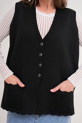 جلیقه مشکی زنانه رگولار Lamierra - کد 887046448