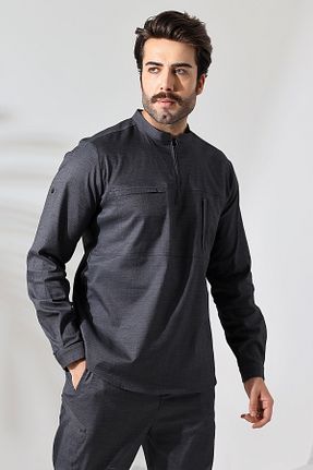 ست بالاتنه و پائین تنه طوسی مردانه بافت Reis - کد 887040985