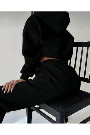 ست بالاتنه و پائین تنه مشکی زنانه بافت FERMİNE - کد 887065628