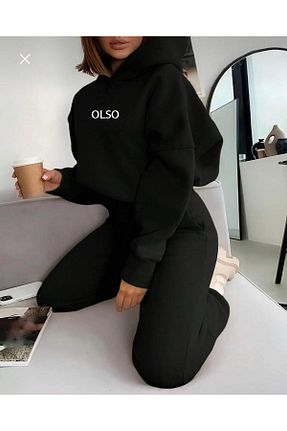 ست بالاتنه و پائین تنه مشکی زنانه بافت FERMİNE - کد 887065628