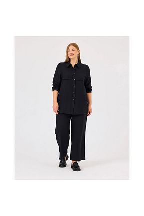 شلوار مشکی زنانه ویسکون SEÇİL - کد 887054845