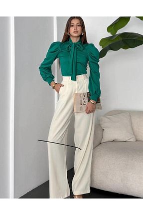 بلوز سبز زنانه ساده defilegiyim - کد 887077839