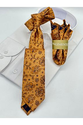 کراوات طلائی مردانه میکروفیبر Gutiero - کد 887083338