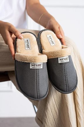 دمپائی خانگی طوسی زنانه پارچه ای NOVİNS - کد 353789236