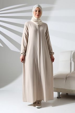 کلاه و ابایا بژ زنانه پنبه پلی استر ihvanonline - کد 665609966