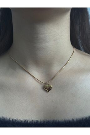 گردنبند استیل ( فولاد ) طلائی زنانه استیل ضد زنگ EEK ACCESSORİES - کد 887105668