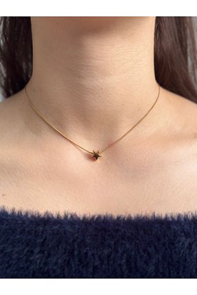 گردنبند استیل ( فولاد ) طلائی زنانه استیل ضد زنگ EEK ACCESSORİES - کد 887111324