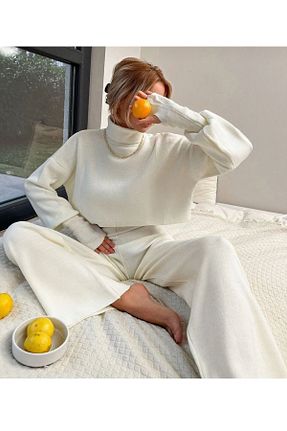 ست بالاتنه و پائین تنه بژ زنانه تریکو Butik - کد 887111893