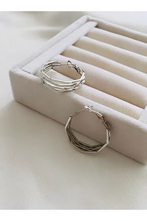 گوشواره استیل (فولاد) طوسی زنانه استیل (فولاد) VNS Accessories - کد 887165735