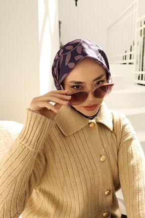 دستمال گردن بنفش زنانه پنبه ای Silk Home - کد 887173144