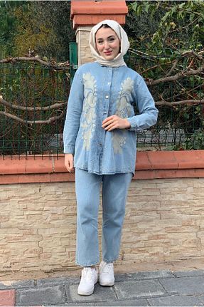 ست گرمکن حجاب سرمه ای زنانه Relaxed Moda Rosa - کد 887289649