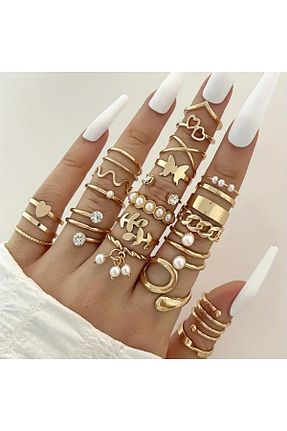 انگشتر جواهر طلائی زنانه زیرکن Le Manolia Accessories - کد 887177158