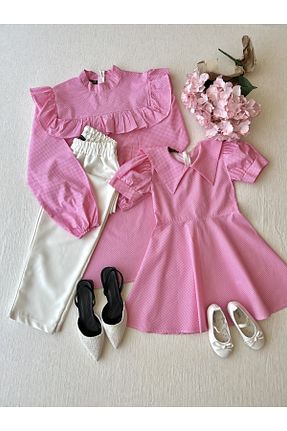 تونیک صورتی بچه گانه بافتنی KÜÇÜĞÜM BUTİK - کد 770991681