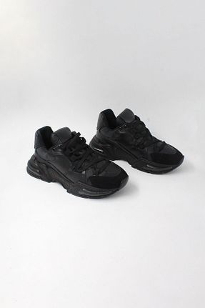 کفش اسنیکر مشکی زنانه بند دار ENDİCAN - کد 887227816