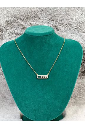 گردنبند استیل ( فولاد ) زرد زنانه استیل (فولاد) BMA TAKI - کد 887228966