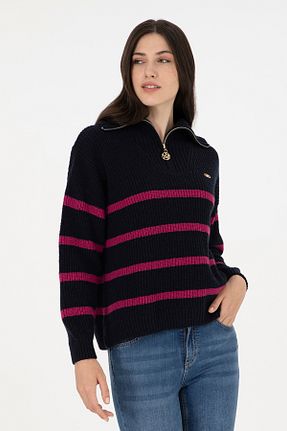 پلیور سرمه ای زنانه ساده U.S. Polo Assn. - کد 887248017