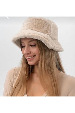 کلاه بژ زنانه پلی استر Butik - کد 887241878