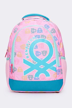 کیف مدرسه صورتی بچه گانه پارچه ای United Colors of Benetton - کد 887252258