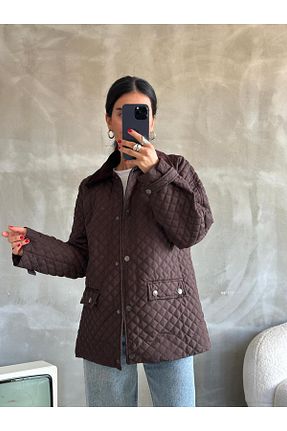 کت قهوه ای زنانه گشاد bymaestro woman - کد 887256378