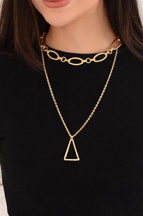 گردنبند جواهر طلائی زنانه رودیوم PİNKMARK - کد 887249153