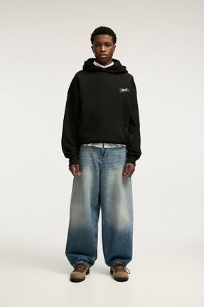سوئیشرت مشکی مردانه چاپی Pull & Bear - کد 887255959