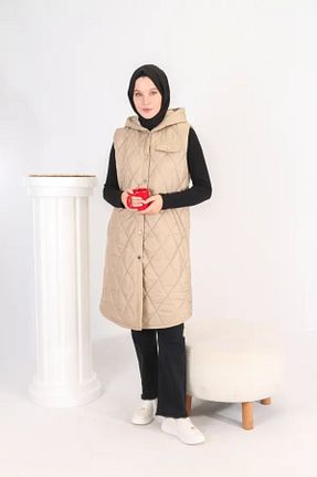 جلیقه حجاب بژ زنانه رگولار Modabenna - کد 864707870