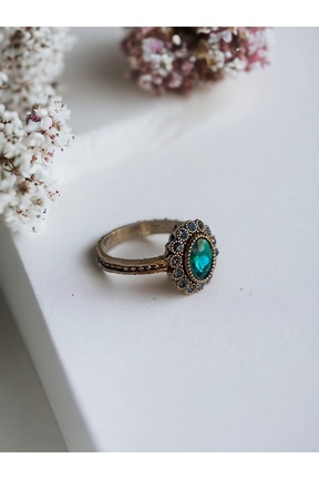 انگشتر جواهر سبز زنانه زیرکن FAYRA ACCESSORIES - کد 855601629