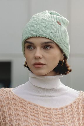 کلاه پشمی سبز زنانه اکریلیک Nordbron - کد 885139151