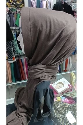شال قهوه ای زنانه ویسکون BELİNDA - کد 887353811