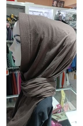 شال قهوه ای زنانه ویسکون BELİNDA - کد 887353811