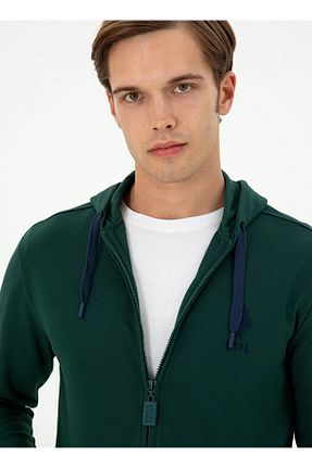 سوئیشرت سبز مردانه ساده U.S. Polo Assn. - کد 887359021