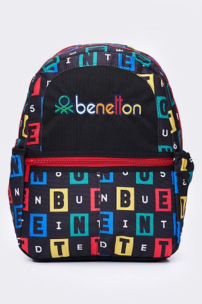 کیف مدرسه مشکی بچه گانه پارچه ای United Colors of Benetton - کد 887460241