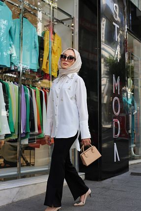 شلوار مشکی زنانه بافتنی MODA - کد 927092329
