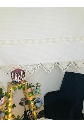 پرده زمینه بژ قابل شستشو Buldan Tekstil - کد 877411733