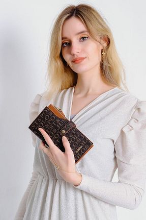 کیف پول قهوه ای زنانه سایز متوسط Just Polo - کد 62400709
