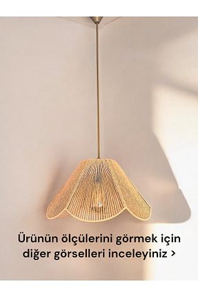 لوستر قهوه ای حصیر KorFam - کد 887157392